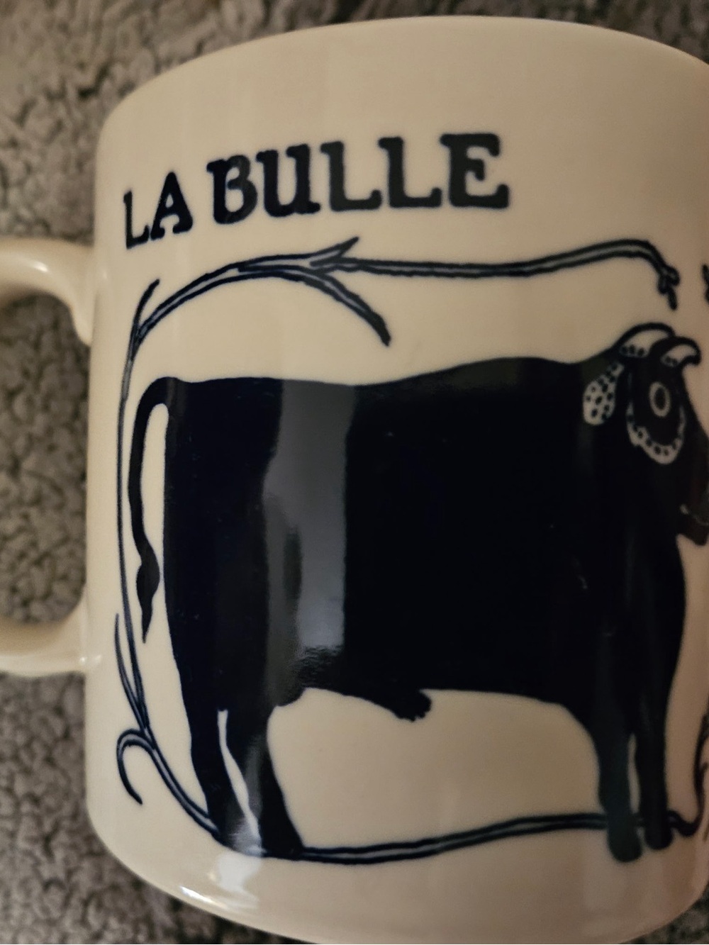 Blue Cow Ceramic Mug